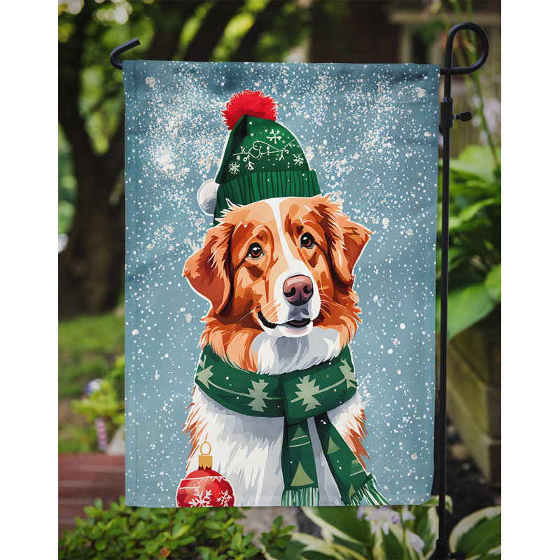 Polyester double face Noël, H 15,5 po x l 11,25 po