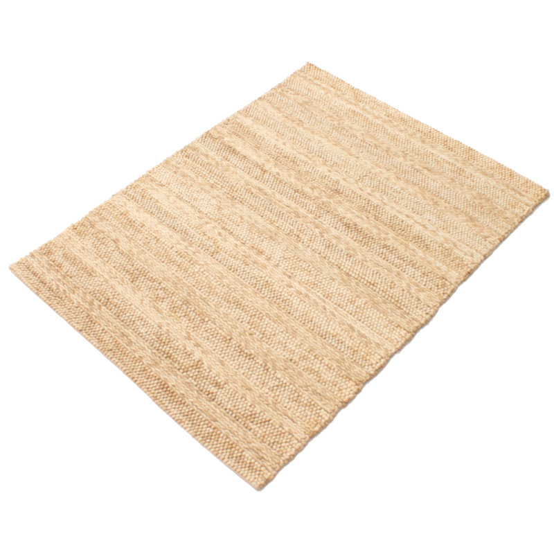 Tapis kaki en laine tressé à la main Mulvey