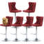 Ensemble de 6 tabourets de bar pivotants en velours capitonné-109334073-128838585