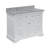 Fossen 48" Single Bathroom Vanity with White Cabinet and Carrara Marble Countertop-680137443-789030485