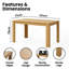 Pruett Oak Dining Table-1905480608
