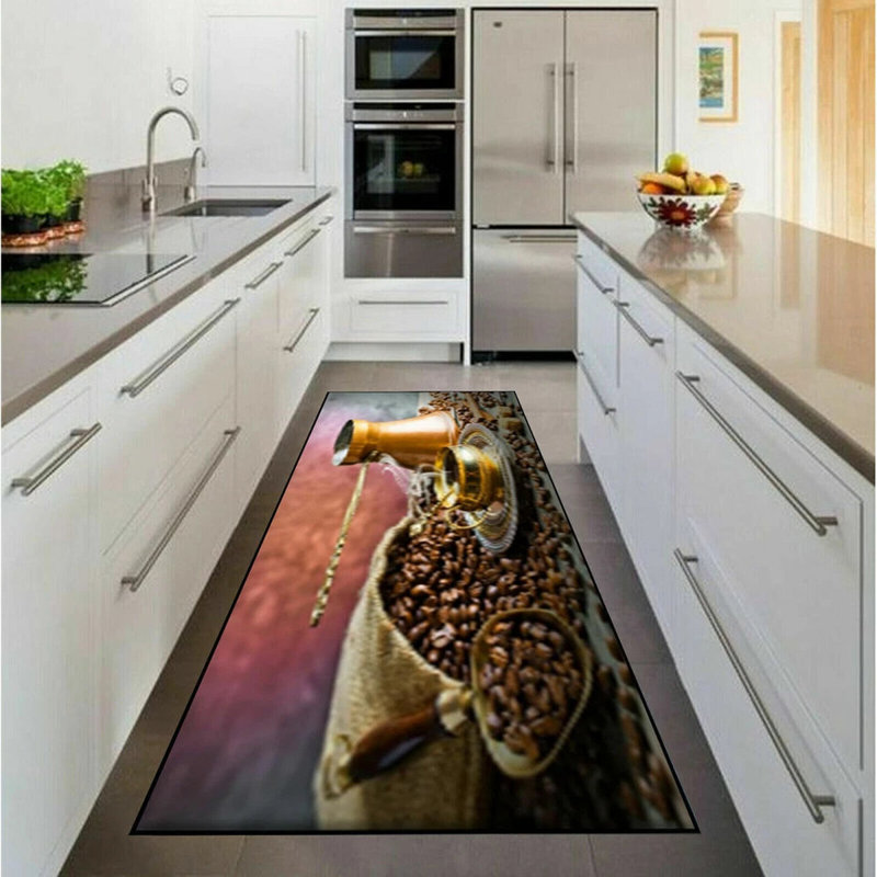 3D Fruit Kitchen Mat – Washable Non-Slip Runner Rug – Door Mat with Rubber Backing – Polypropylene, 50cm W x 70cm L