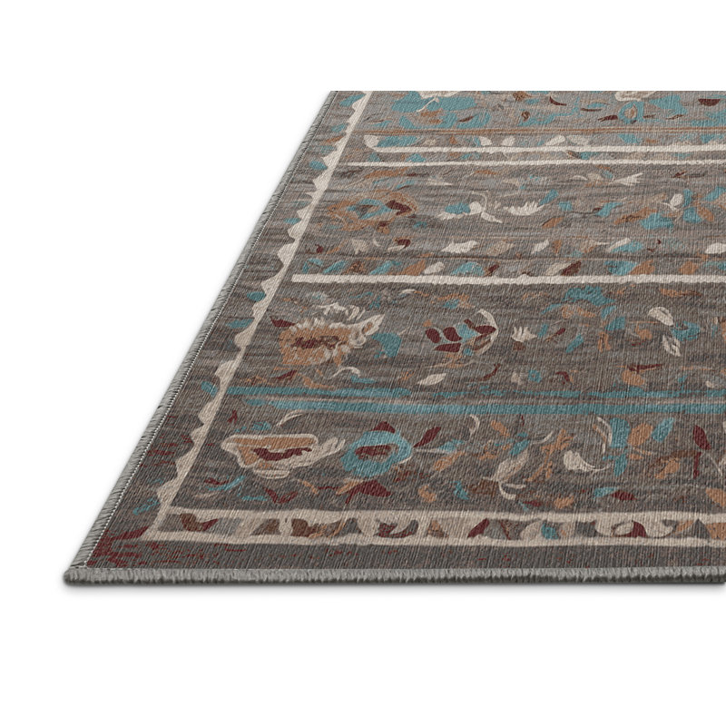Tapis gris lavable à la machine, Tapis de couloir 2 pi x 4 pi