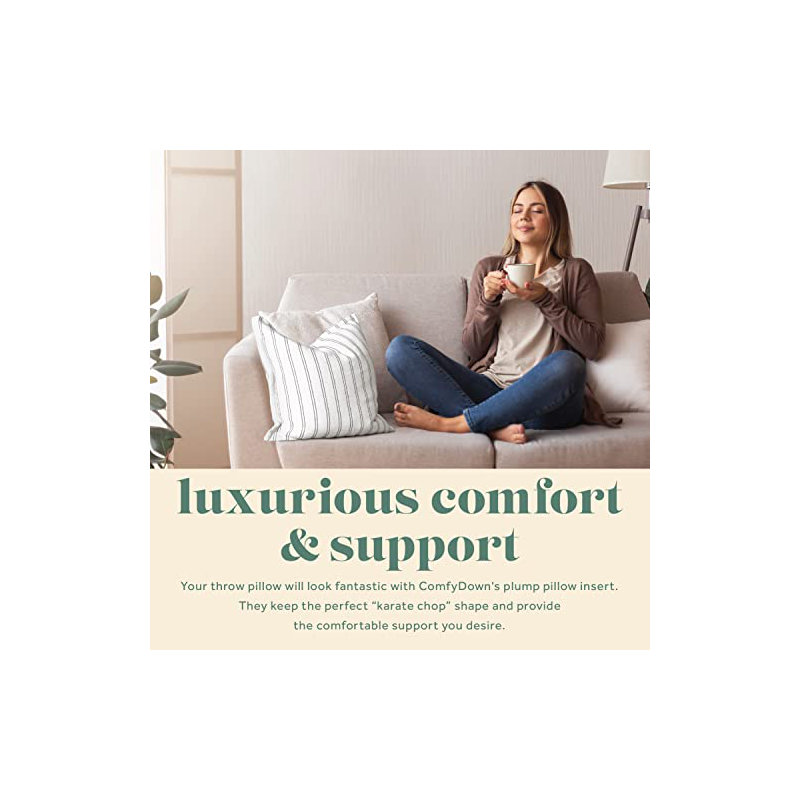 Cotton Lumbar Pillow, 12" x 18"