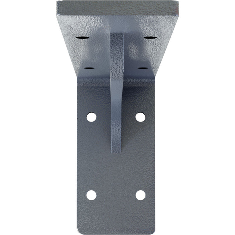 Support en acier Embrey, H 4,25 po x l 2 po x P 8 po, Noir thermolaqué