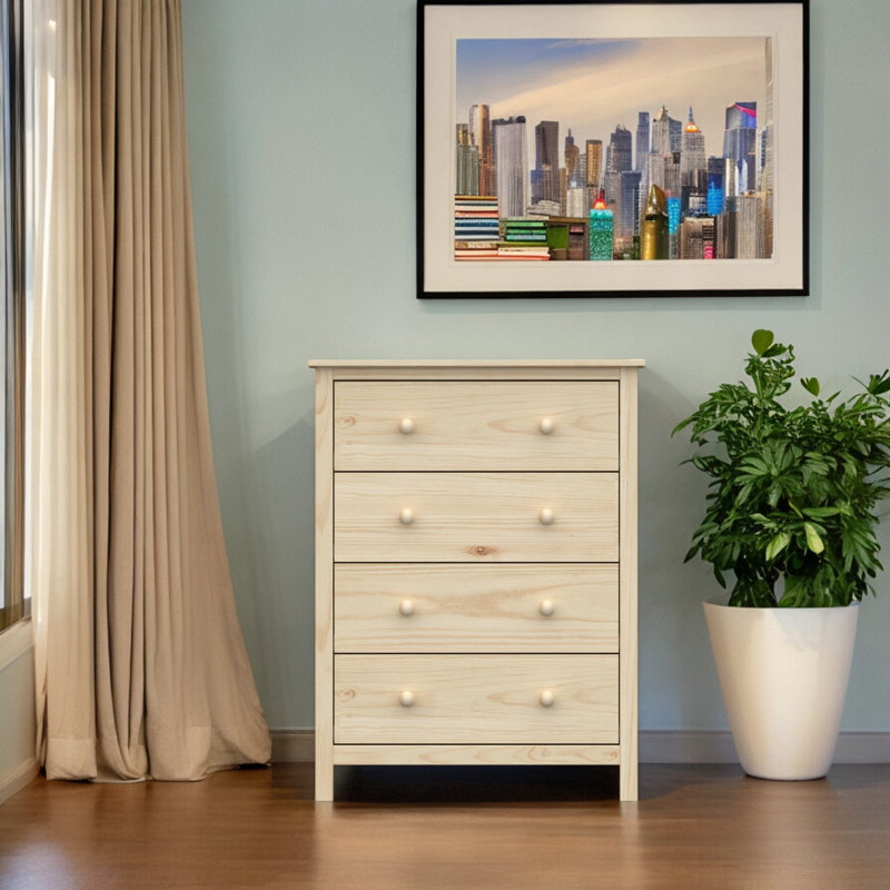 Commode 4 tiroirs Montauk, Non fini