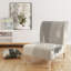 Glam Dancing Shape I - Modern Upholstered Slipper Chair
