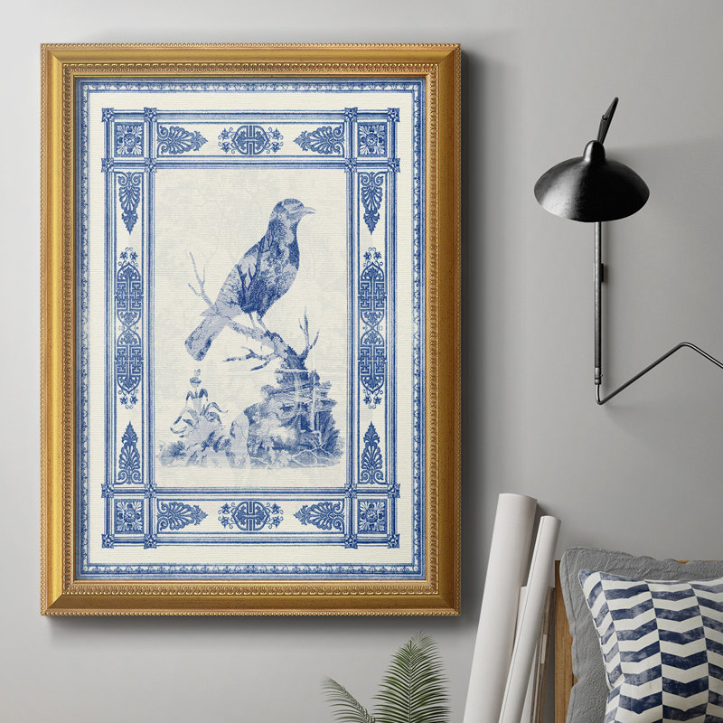 Toile de Jouy I - reproduction d'art sur toile, L 16 po x H 20 po