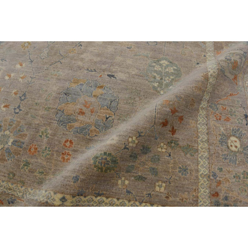 Transitional One-of-a-Kind Rectangle 8'8" X 11'8" Wool Area Rug Brown