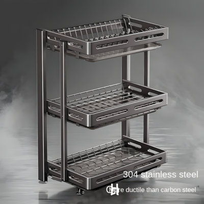 Égouttoir à vaisselle pliable pour la cuisine - Égouttoir en acier inoxydable 304 pour assiettes, bols, tasses et ustensiles