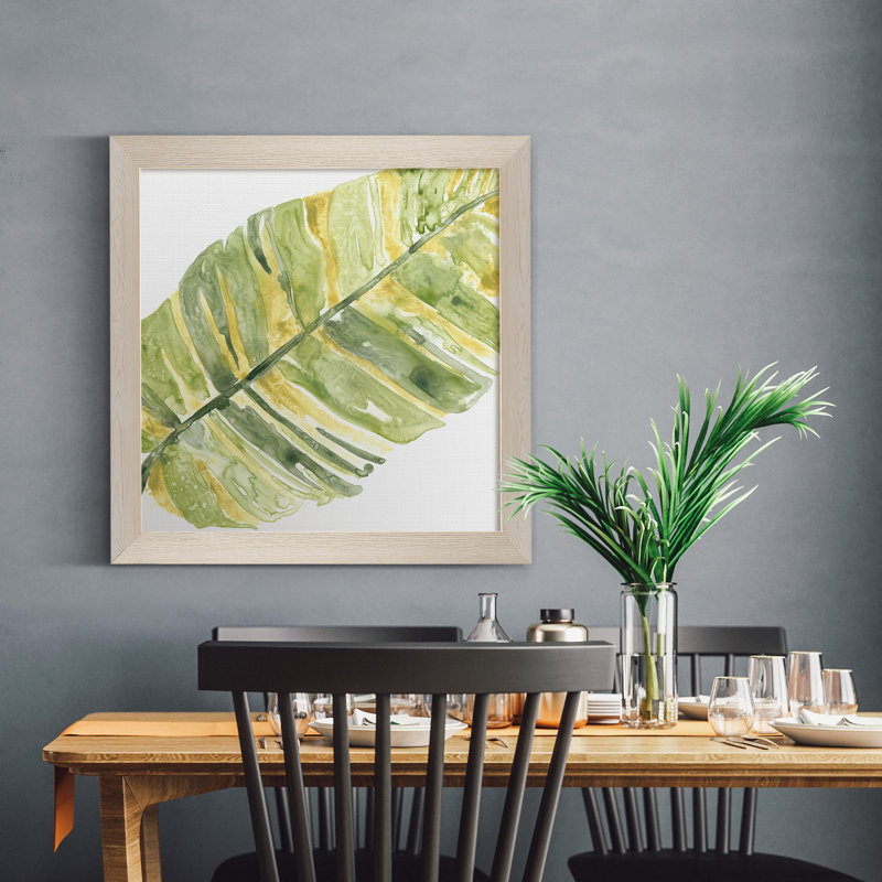 " Verdant Impressions V ", 21" H x 21" W x 1" D, White Framed Canvas