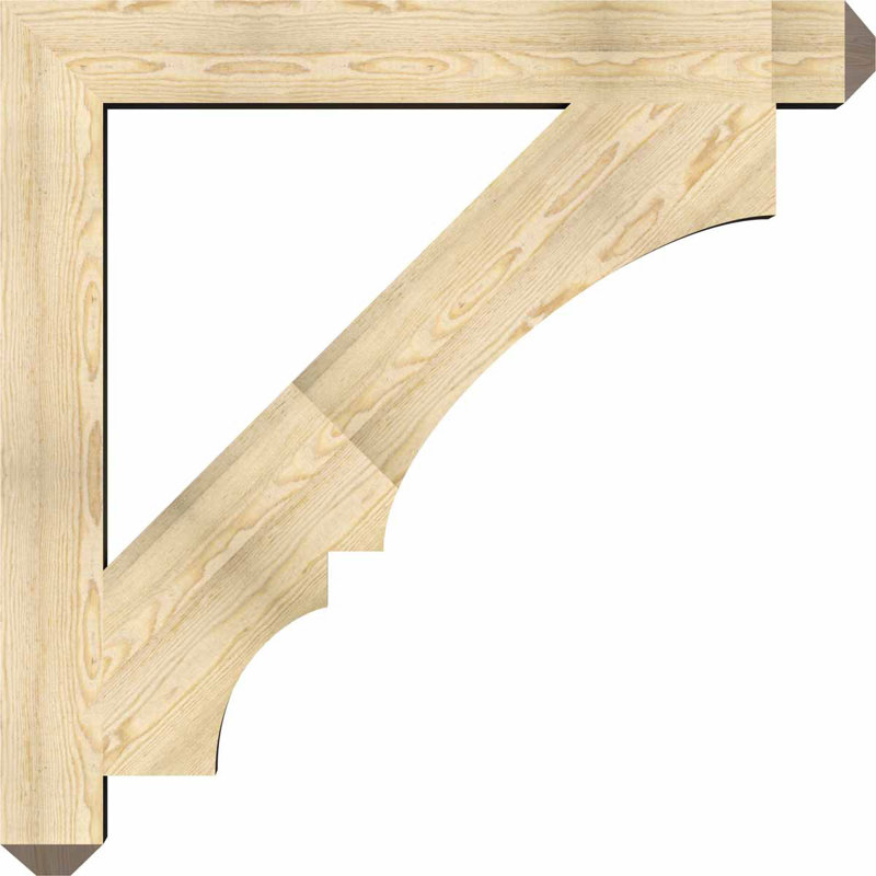 Balboa Craftsman Bracket, 3 1/2" W x 38" D x 38" H, Smooth Douglas Fir