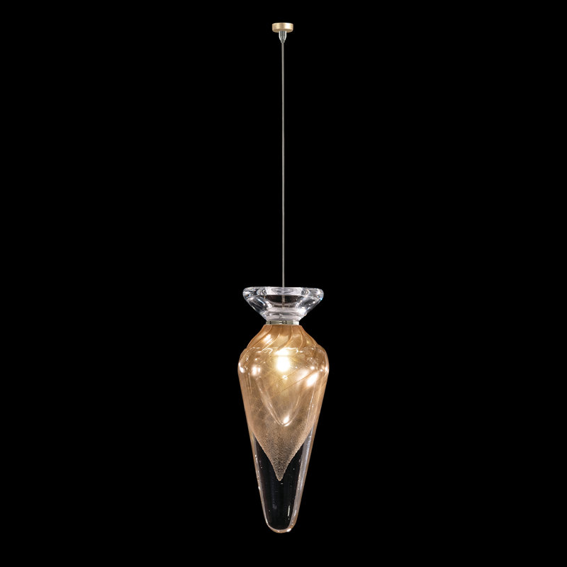 Luminaire suspendu rond de 4 po Essence, Or, Or