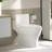 Concord Elongated One-Piece Toilet,  12" Rough In Size White Toilet with Comofrt ADA Seat Height Toilet (Seat Included)-100542132