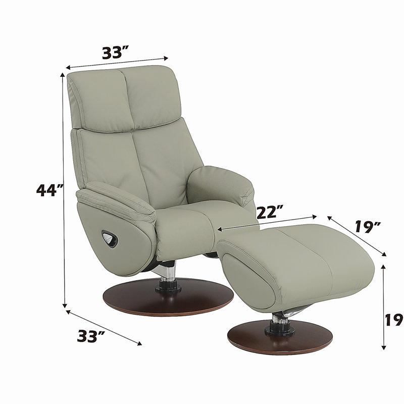 Fauteuil d'appoint en cuir fleur Kandoro