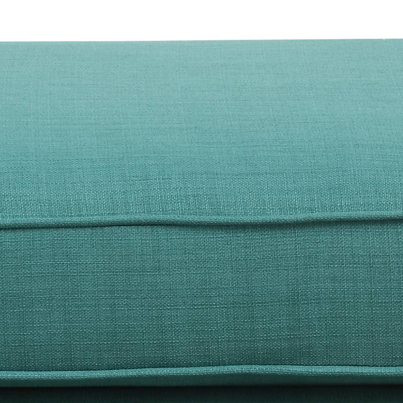Damira Upholstered Ottoman, Teal