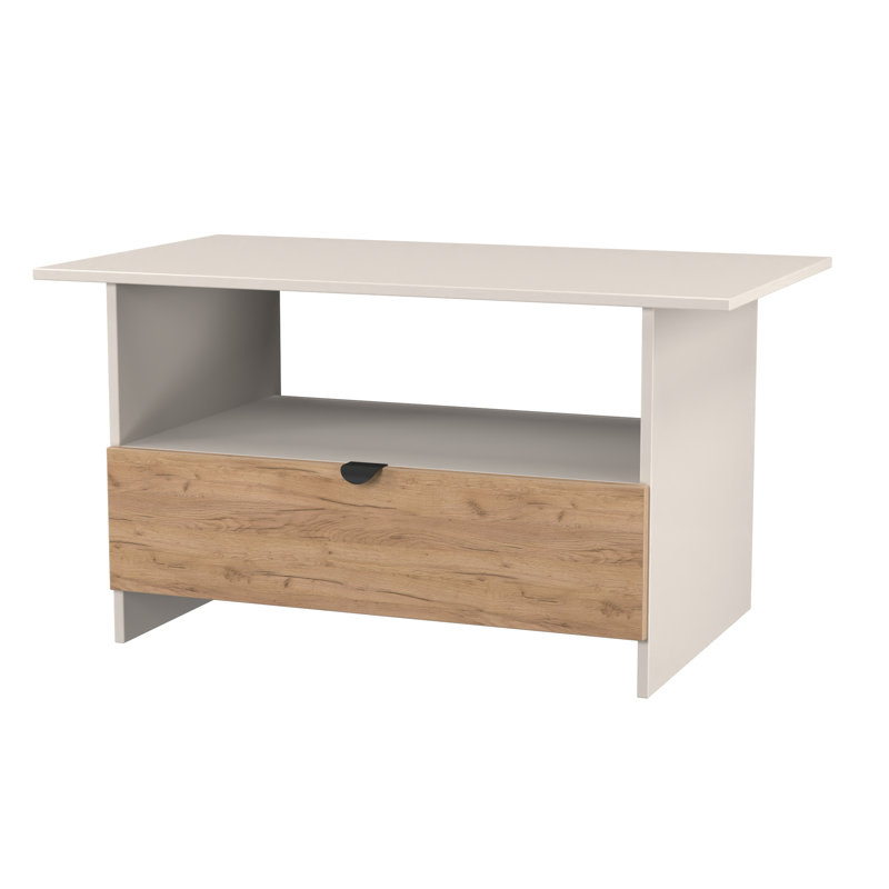 Sunehri Coffee Table with Storage, White/Oak