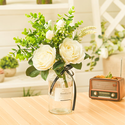 Cherry Rose Arrangement in Vase
