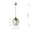 Cadi-Grace 1 - Light Black Single Pendant-1802874278