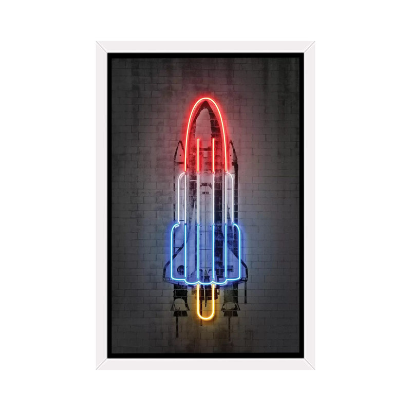 «Rocket» - Imprimé, H 60 po x l 40po x P 1,5 po, Toile blanche encadrée