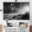 «Black and White Beach Scenery II», ensemble de reproductions d'art mural-107735175-107735180
