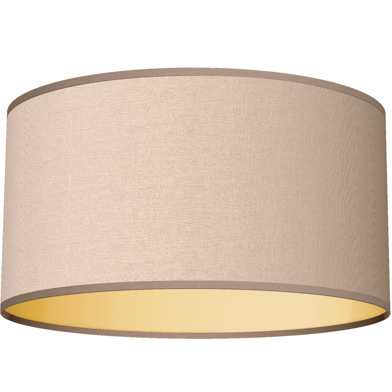 Ceiling Fan Linen Shade 8"D x 15" Dia. (Everything Needed In 1 Box), Golden Mocha