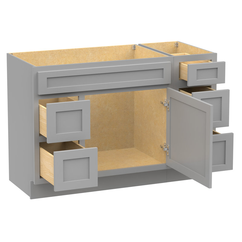 Base de meuble-lavabo simple 48 po seulement, Gris