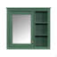 Armoire à pharmacie 30 po x 28 po, armoire de rangement murale pour salle de bain, armoire murale moderne avec miroir, armoire à pharmacie, armoire à miroir avec 3 tablettes ouvertes (meuble-lavabo non inclus)-538237629