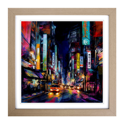 City Of Tokyo Abstract Art No.4 - Framed Print