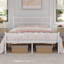 Modern Metal Bed Frame with Cross-design Headboard & Footboard-230473508-230473510