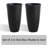21.7-Inch Tall PE Tapered Planter Pots with Textured Finish-1641781447