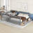 Twin-Over-Full Bunk Bed with Ladders and Two Storage Drawers-2063516666