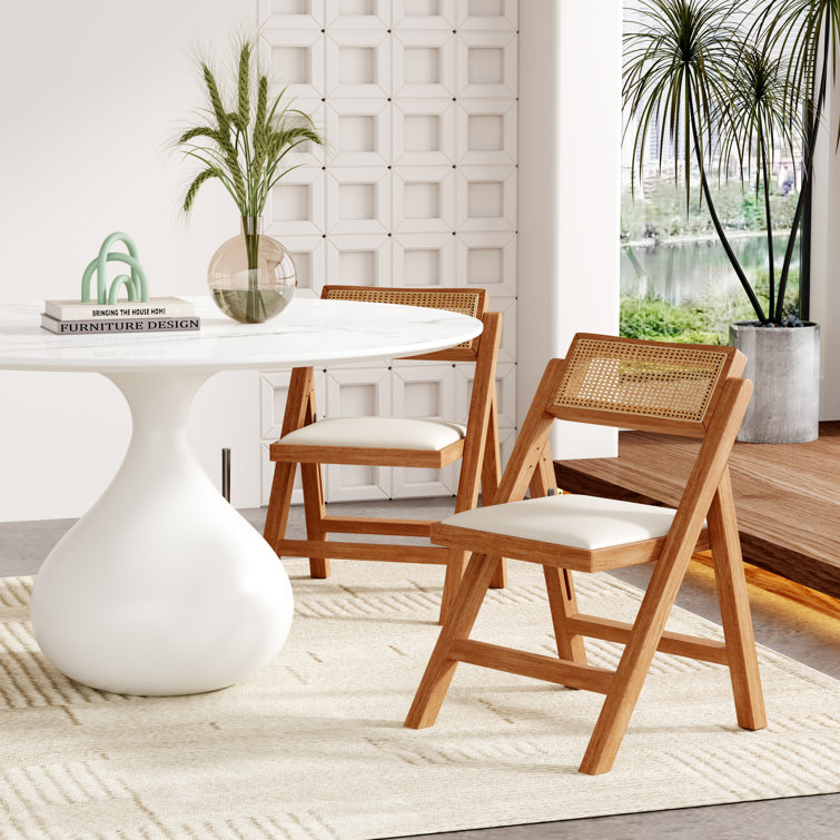 Idalia Faux Leather Upholstered Side Chair - Color: Beige