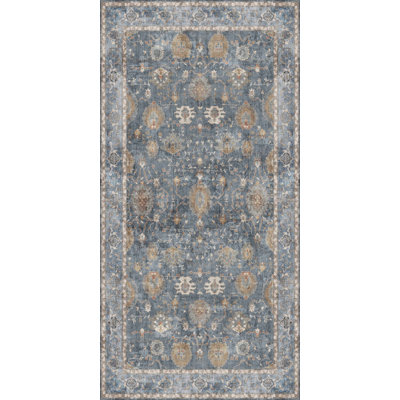 Avani Blue Cushioned Kitchen Mat