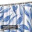Rideau de douche aquarelle à motif de feuilles bleues et 12 crochets-1808402228