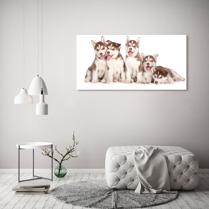 Husky Puppies - Wrapped Canvas Print