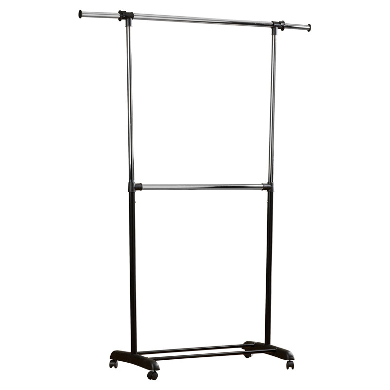 Metal Adjustable Rolling Clothing Rack