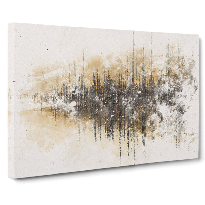 Winter in Cuejdel Lake in Romania - Wrapped Canvas Graphic Art Print, 60cm H x 91cm W x 3cm D