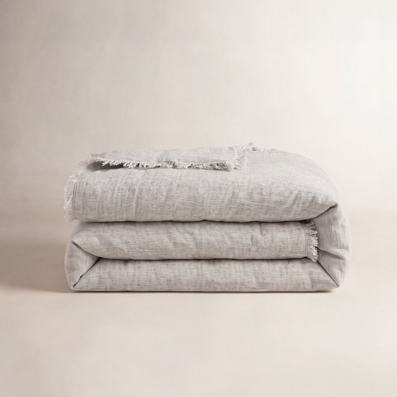 Logan Linen Duvet Cover, Twin, Navy