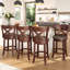 Swivel Upholstered Counter Stool with Solid Wood Frame-1325669745-1325669750-1325669754
