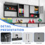 Armoire de rangement murale en métal 29,5 po avec tablette réglable et armoire à outils durable Mak Peace-118178670