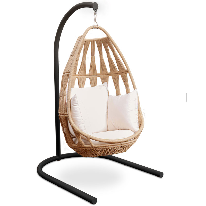 Krabi Egg Chair with Stand, Canvas Natural Sunbrella® Canvas