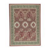 Hand-Knotted High-Quality Rose and Beige Area Rug