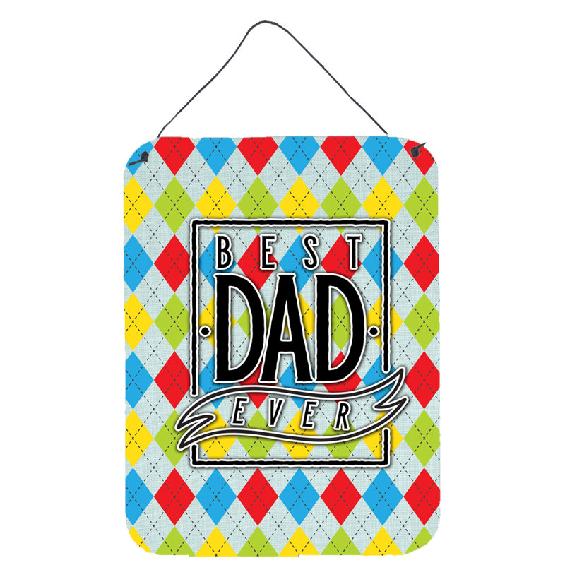 Décoration murale argyle suspendue le meilleur papa jamais