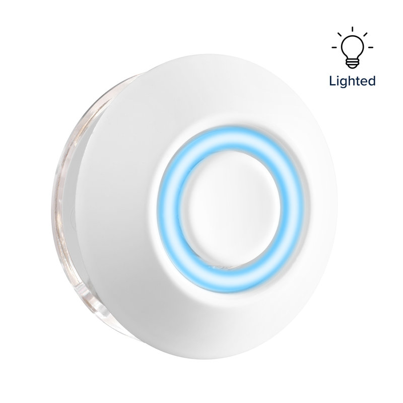 Heath Zenith White Metal Wired Lighted Push Button Doorbell