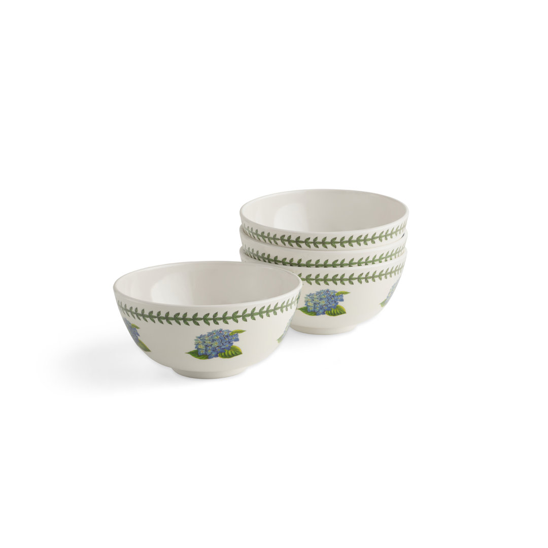 Portmeirion Botanic Garden S/4 Melamine Bowls 6"Hydrangea Portmeirion