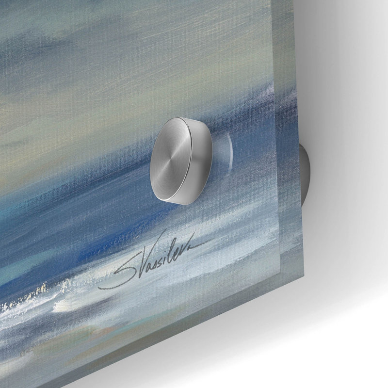 Art mural en verre acrylique "Ciel à travers les nuages" par Silvia Vassileva, H 24 po x l 48 po