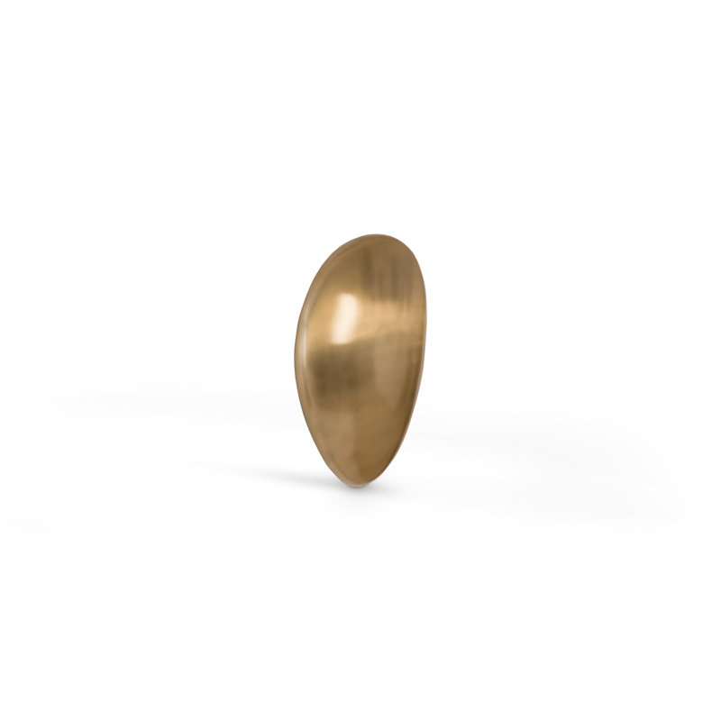 Large Gold Metal River Stone Wall Decor