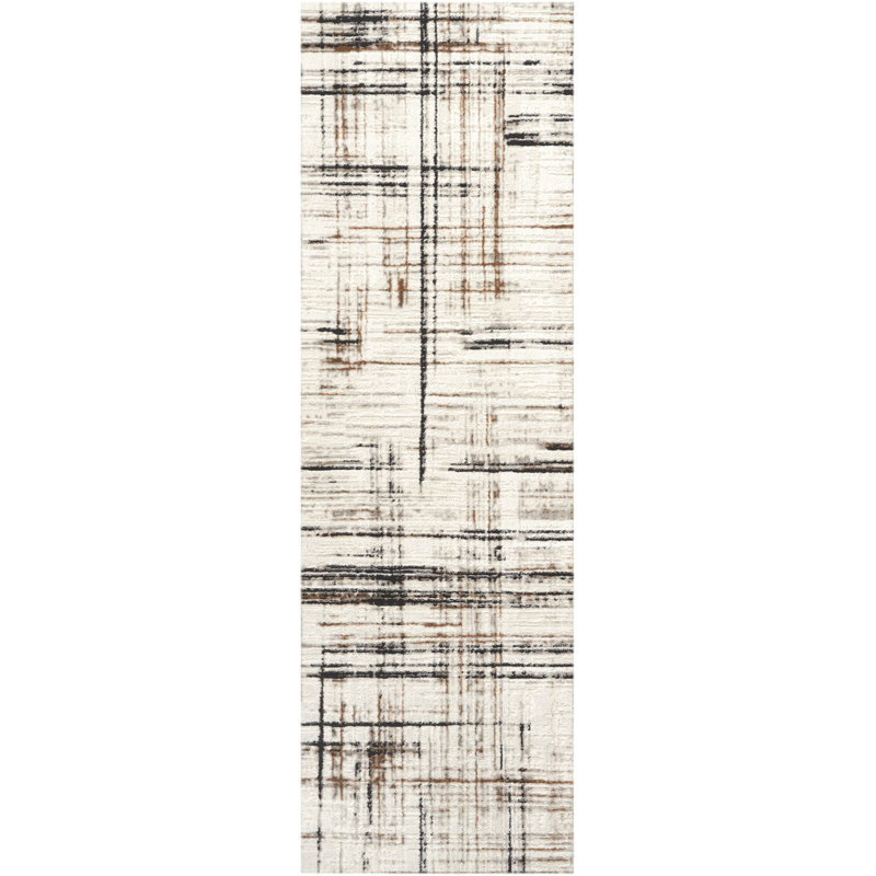 Calvin Klein Captivating Ivory Multicolor Modern Indoor Rug, Runner 2'3" x 7'3"