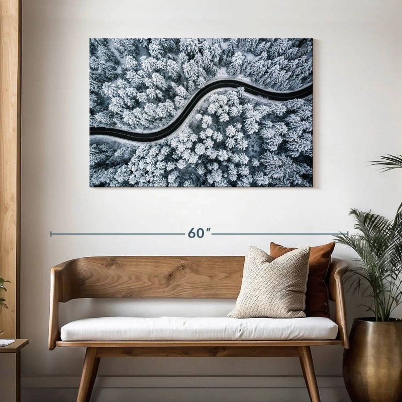 Mehar Snow Forest Road, 30" H x 45" W